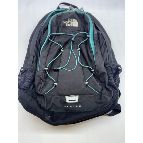 The North Face Jester Backpack Unisex TNF Black/Teal Green Bag Rucksack READ - Picture 1 of 12